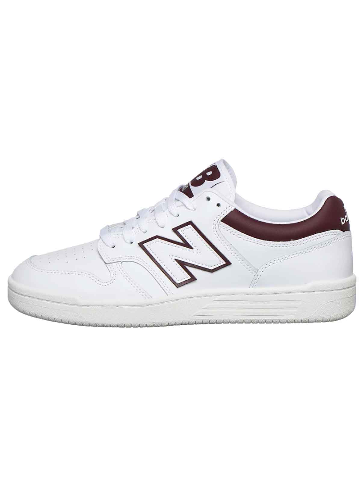   New Balance | 480 Wine White Sneakers |  